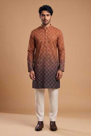 Arihant Rai Sinha Ombre Printed & Embroidered Kurta Set 