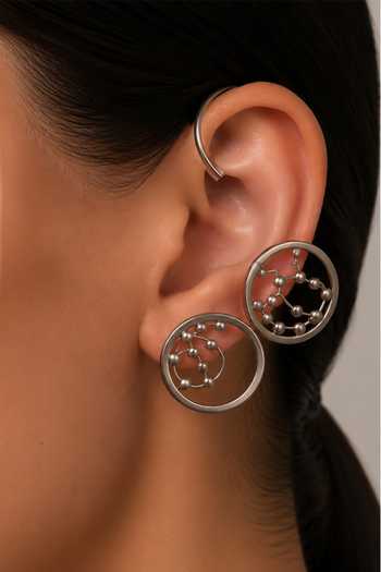 Suhani Pittie Orbit Silver Ear Cuffs 
