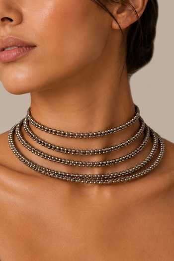 Suhani Pittie Layered Silver Collar Choker 