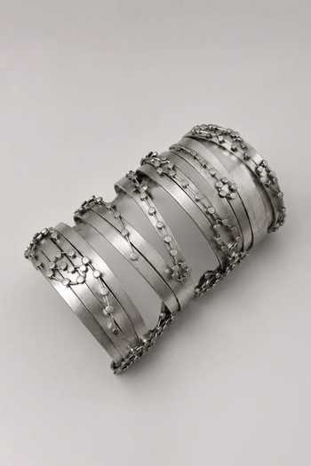 Suhani Pittie Layered Silver Statement Cuff 