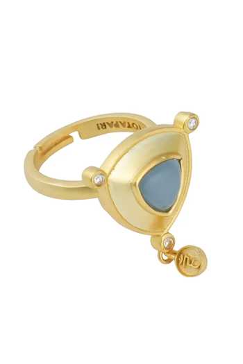 Totapari Blue Visuddha - Throat Chakra Ring Online at Aza Fashions Totapari_Blue Visuddha - Throat Chakra Ring _Online_at_Aza_Fashions