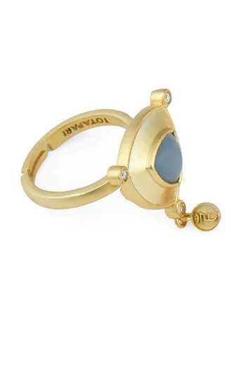 Buy Totapari Blue Visuddha - Throat Chakra Ring Online at Aza Fashions Buy_Totapari_Blue Visuddha - Throat Chakra Ring _Online_at_Aza_Fashions
