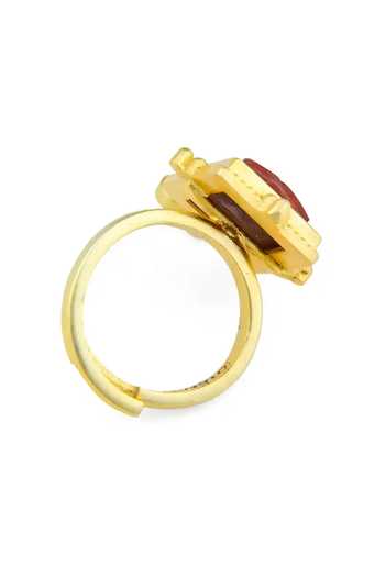 Totapari Red Muladhar - Root Chakra Ring Online at Aza Fashions Totapari_Red Muladhar - Root Chakra Ring _Online_at_Aza_Fashions