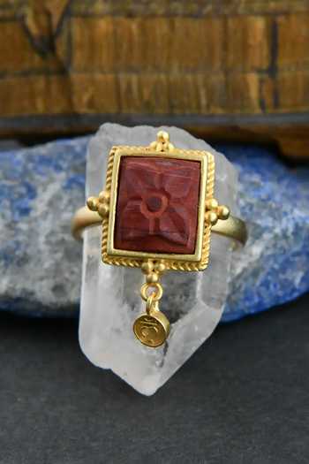 Totapari Red Muladhar - Root Chakra Ring at Aza Fashions Totapari_Red Muladhar - Root Chakra Ring _at_Aza_Fashions