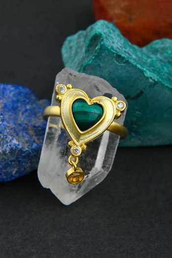 Totapari Gold Plated Anahata - Throat Chakra Ring at Aza Fashions Totapari_Gold Plated Anahata - Throat Chakra Ring _at_Aza_Fashions