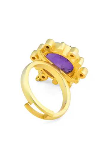 Totapari Lavender Sahasrara - Crown Chakra Ring Online at Aza Fashions Totapari_Lavender Sahasrara - Crown Chakra Ring _Online_at_Aza_Fashions