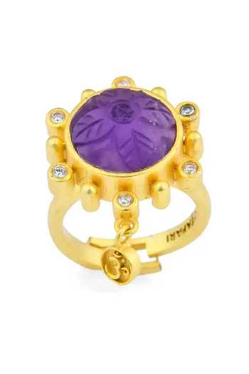 Shop Totapari Lavender Sahasrara - Crown Chakra Ring Online at Aza Fashions Shop_Totapari_Lavender Sahasrara - Crown Chakra Ring _Online_at_Aza_Fashions