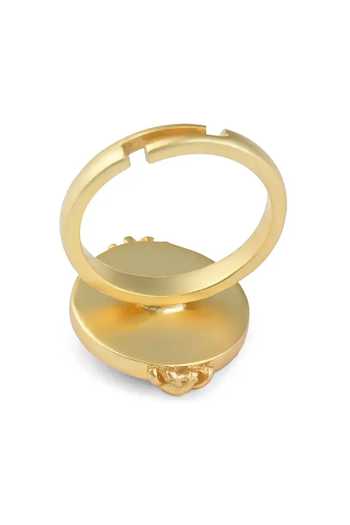 Buy Totapari Gold Plated Sacred Om Ring Online at Aza Fashions Buy_Totapari_Gold Plated Sacred Om Ring _Online_at_Aza_Fashions