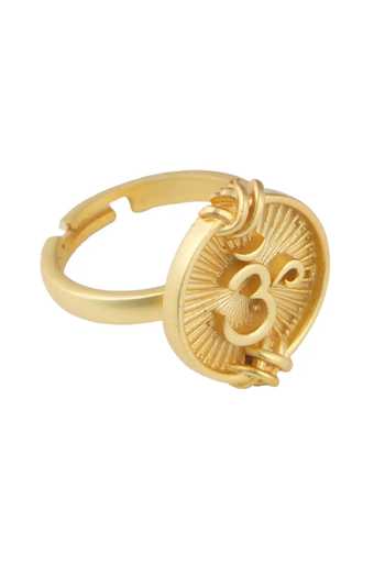 Shop Totapari Gold Plated Sacred Om Ring Online at Aza Fashions Shop_Totapari_Gold Plated Sacred Om Ring _Online_at_Aza_Fashions