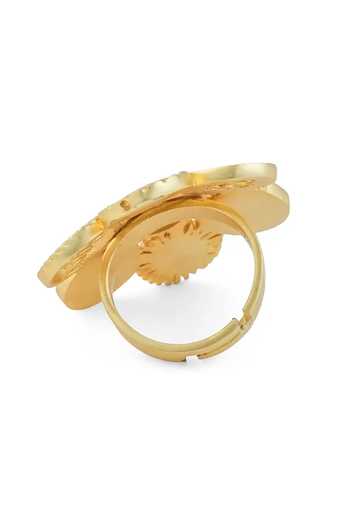 Totapari Gold Plated 7 Chakra Resonance Ring Online at Aza Fashions Totapari_Gold Plated 7 Chakra Resonance Ring _Online_at_Aza_Fashions