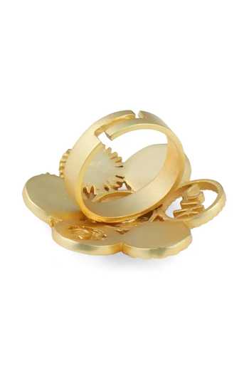Buy Totapari Gold Plated 7 Chakra Resonance Ring Online at Aza Fashions Buy_Totapari_Gold Plated 7 Chakra Resonance Ring _Online_at_Aza_Fashions