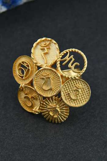 Buy Totapari Gold Plated 7 Chakra Resonance Ring Buy_Totapari_Gold Plated 7 Chakra Resonance Ring