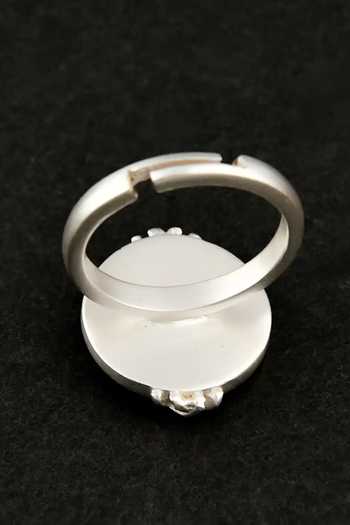 Shop Totapari Silver Plated Sacred Om Ring Online at Aza Fashions Shop_Totapari_Silver Plated Sacred Om Ring _Online_at_Aza_Fashions