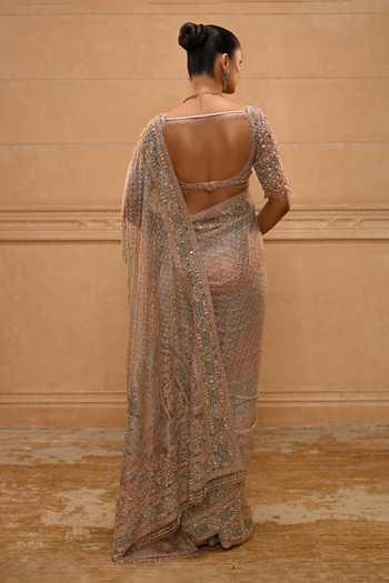 Tarun Tahiliani Baroque Shahi Zardozi Saree With Blouse