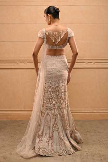 Tarun Tahiliani Pearl Basra Concept Saree With Blouse