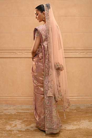 Tarun Tahiliani Rococo Floral Kanjivaram Saree With Blouse 