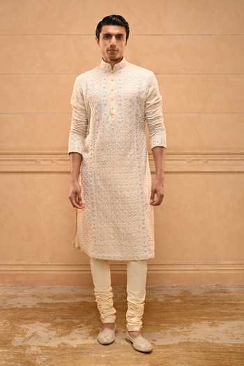 Tarun Tahiliani Chikankari Embroidered Kurta Set