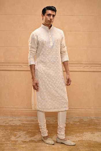 Tarun Tahiliani Classic Chikankari Kurta Set