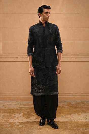 Tarun Tahiliani Dori Embroidered Waistcoat Set