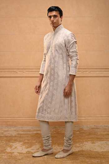 Shop Tarun Tahiliani Multi Color Jacquard, Poplin Resham Dori Kurta Set Online at Aza Fashions Shop_Tarun Tahiliani_Multi Color Jacquard, Poplin Resham Dori Kurta Set _Online_at_Aza_Fashions