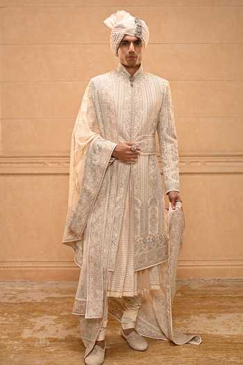 Tarun Tahiliani Kashida Embroidered Sherwani Set