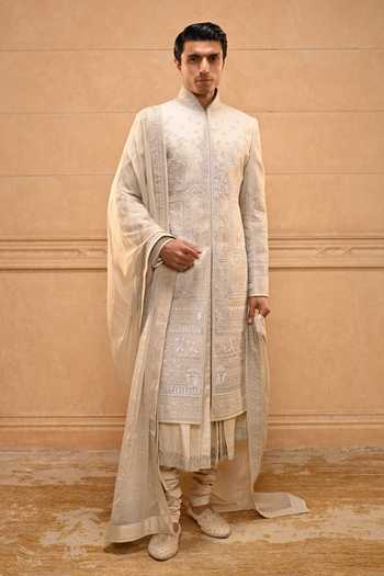 Tarun Tahiliani Temple Motif Sherwani Set