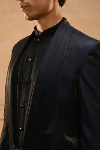 Buy Tarun Tahiliani Blue Cotton Satin, Suiting Pleated Set Online at Aza Fashions Buy_Tarun Tahiliani_Blue Cotton Satin, Suiting Pleated Set _Online_at_Aza_Fashions