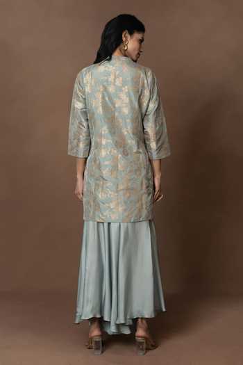 Vishwa By Pinki Sinha Silk Kurta With Draped Pant