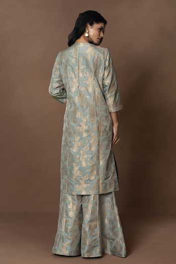Vishwa By Pinki Sinha Silk Woven Kurta Gharara Set