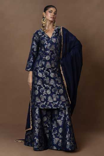 Vishwa By Pinki Sinha Woven Kurta Gharara Set