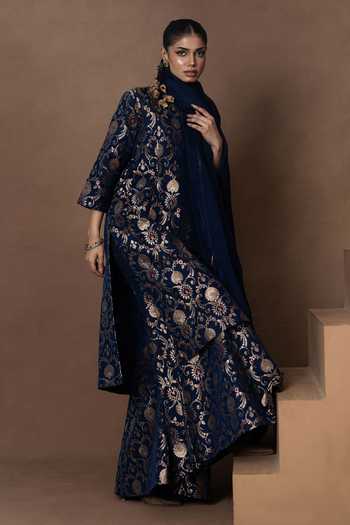 Vishwa By Pinki Sinha Silk Woven Kurta Gharara Set
