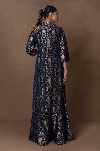 Vishwa By Pinki Sinha Silk Woven Kurta Gharara Set