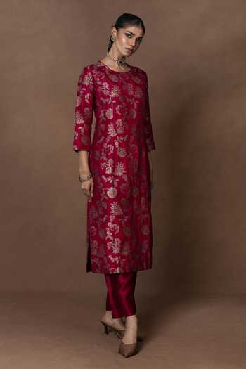 Vishwa By Pinki Sinha Meenakari Kurta & Pant Set