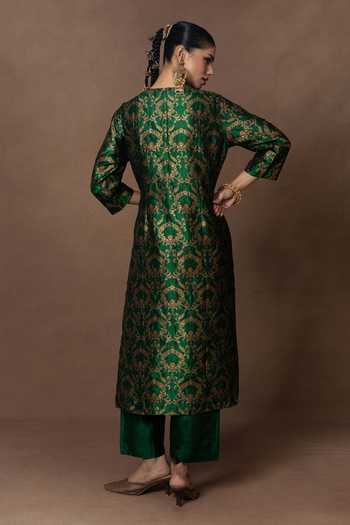 Vishwa By Pinki Sinha Banarasi Jaal Silk Kurta & Pant Set