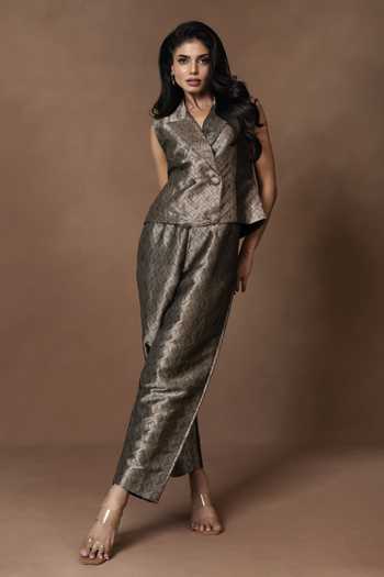Vishwa By Pinki Sinha Brocade Waistcoat & Pant
