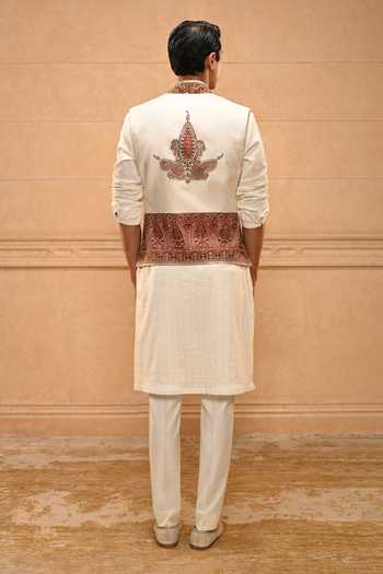 Tarun Tahiliani Kashida Waistcoat Set