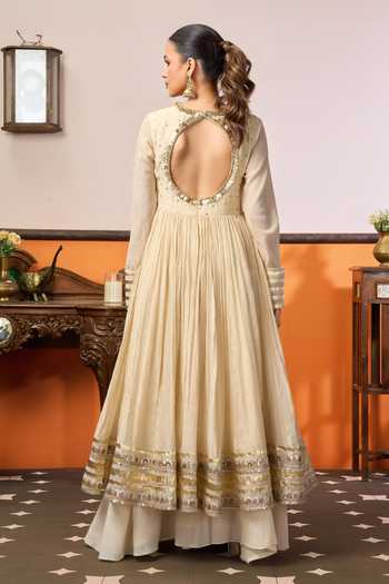 Arje India Chanderi And Cotton Silk Kurta Set 