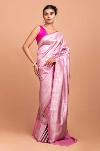Buy Devissha Pink Silk Banarasi Saree Online at Aza Fashions Buy_Devissha_Pink Silk Banarasi Saree _Online_at_Aza_Fashions