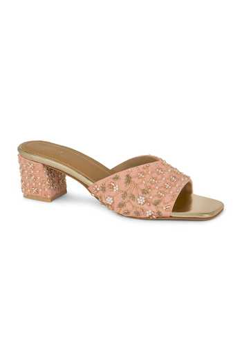 Shop Anaar Pink Party Royalty Embroidered Checkered Heels Online at Aza Fashions Shop_Anaar_Pink Party Royalty Embroidered Checkered Heels _Online_at_Aza_Fashions