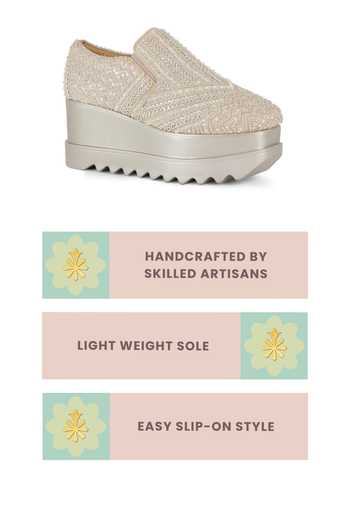 Anaar Silver Glamarama Sequinned Wedge Sneakers Online at Aza Fashions Anaar_Silver Glamarama Sequinned Wedge Sneakers _Online_at_Aza_Fashions