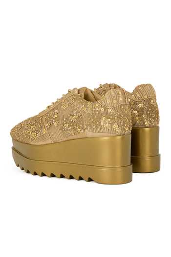 Anaar Gold Dastoor Zari And Cutdana Embellished Sneakers at Aza Fashions Anaar_Gold Dastoor Zari And Cutdana Embellished Sneakers _at_Aza_Fashions