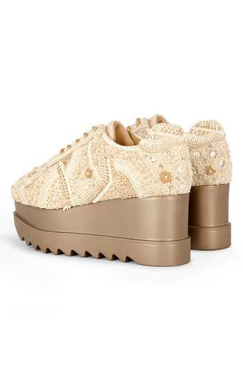 Buy Anaar Off White A Shore Thing Embellished Sneakers Online at Aza Fashions Buy_Anaar_Off White A Shore Thing Embellished Sneakers _Online_at_Aza_Fashions