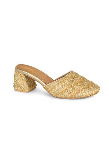 Buy Anaar Gold Ditsy Ritzy Satin Heels Online at Aza Fashions Buy_Anaar_Gold Ditsy Ritzy Satin Heels _Online_at_Aza_Fashions