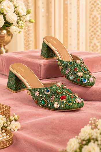 Anaar Rangrez Brocade Block Heels
