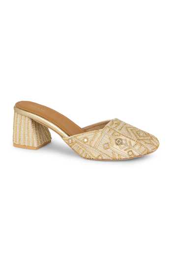 Buy Anaar Off White Smitten Geometric Embellished Block Heels Online at Aza Fashions Buy_Anaar_Off White Smitten Geometric Embellished Block Heels _Online_at_Aza_Fashions