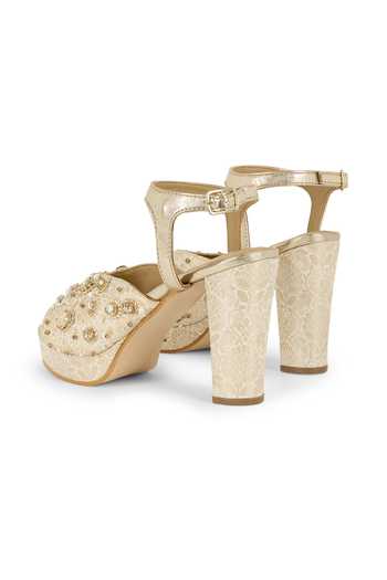 Buy Anaar Ivory Dhoom Dham Brocade Heels Online at Aza Fashions Buy_Anaar_Ivory Dhoom Dham Brocade Heels _Online_at_Aza_Fashions