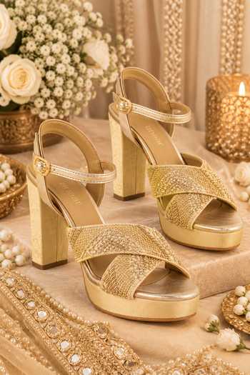 Anaar Wild Child Embellished Platform Heels