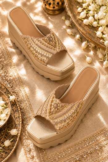 Anaar Spellbound Embellished Platform Wedge Heels