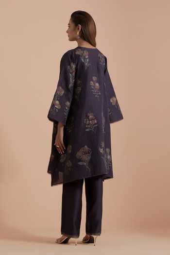Kora Floral Woven Kurta Set 
