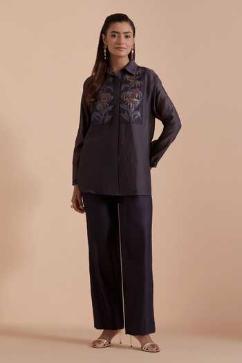 Kora Silk Chanderi Shirt & Pant Set 